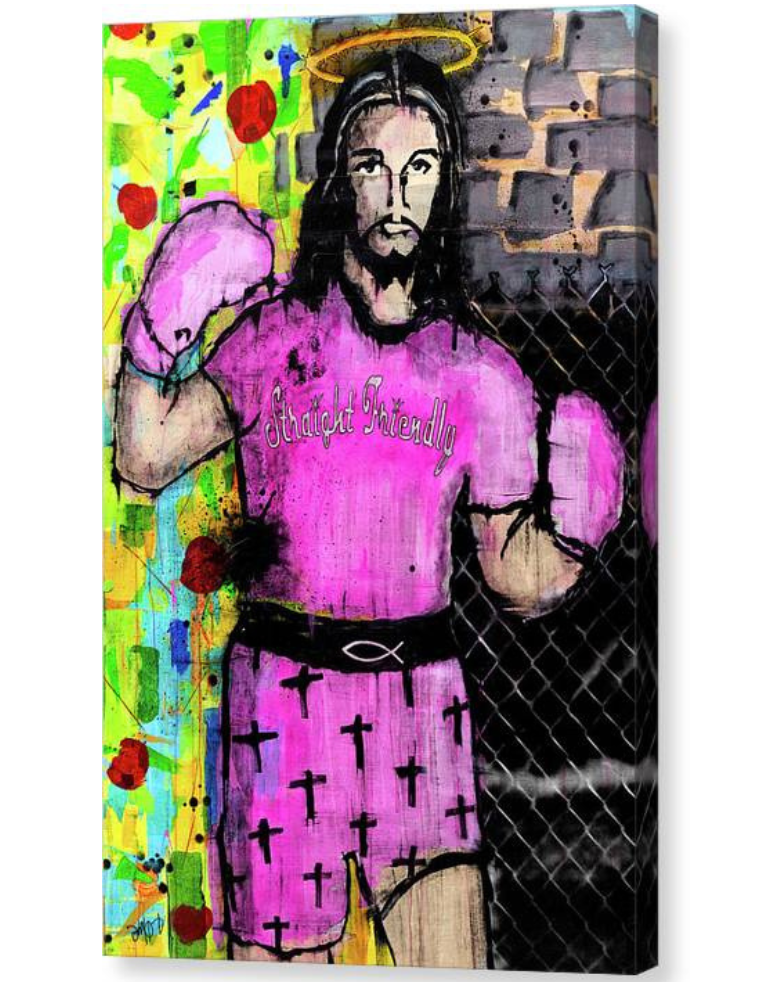 Boxing Jesus - Canvas Print