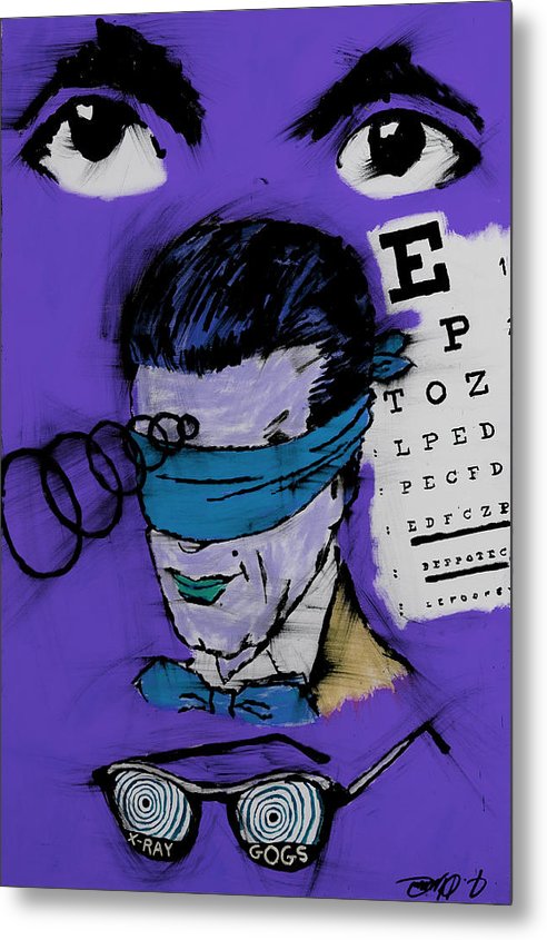 X RAY GOGS-Night - Metal Print