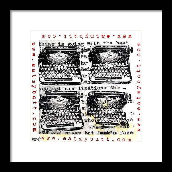 Eat my Butt .COM - Framed Print