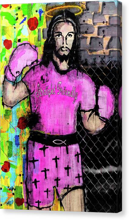 Boxing Jesus - Canvas Print