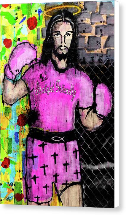 Boxing Jesus - Canvas Print