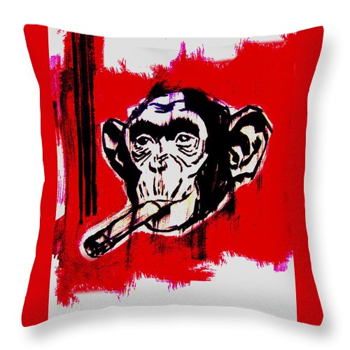 Monkey Business - Throw Pillow