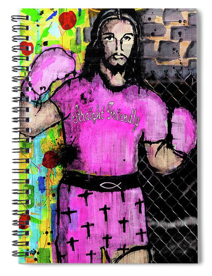 Boxing Jesus - Spiral Notebook