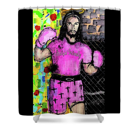 Boxing Jesus - Shower Curtain