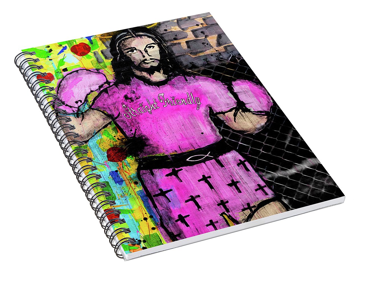 Boxing Jesus - Spiral Notebook