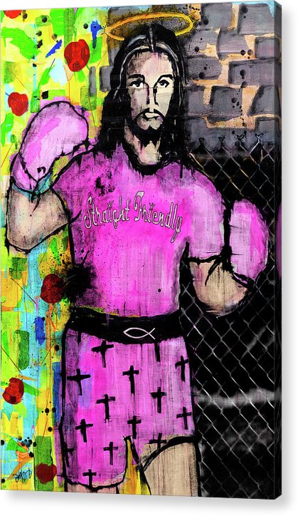 Boxing Jesus - Acrylic Print