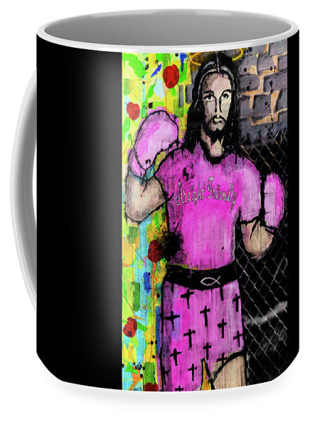 Boxing Jesus - Mug